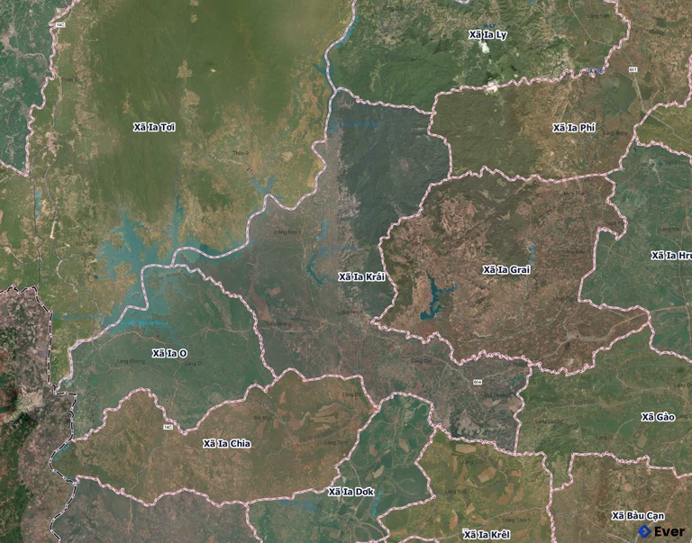 Bản đồ xã Ia Krái, Gia Lai sau sáp nhập