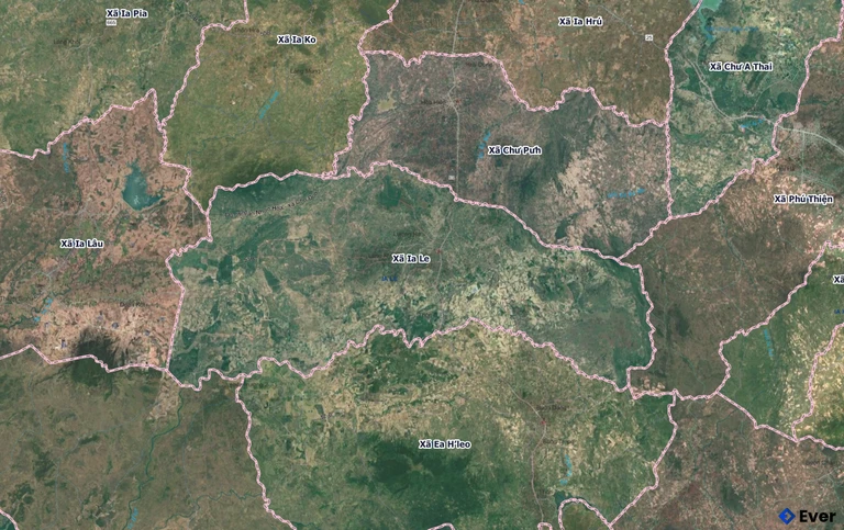 Bản đồ xã Ia Le, Gia Lai sau sáp nhập