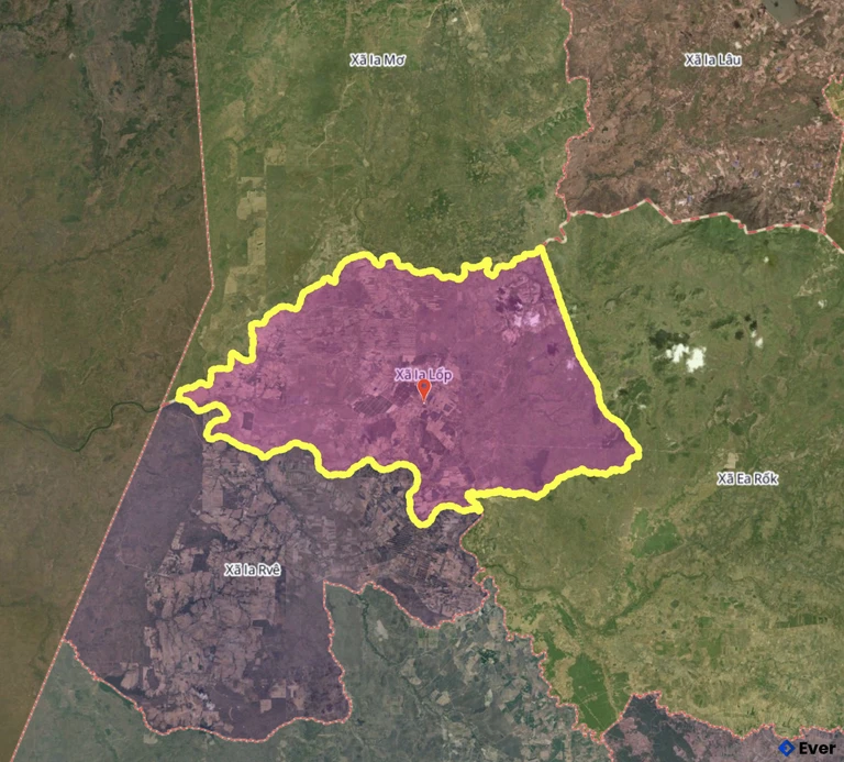 Bản đồ xã Ia Lốp, Đắk Lắk sau sáp nhập