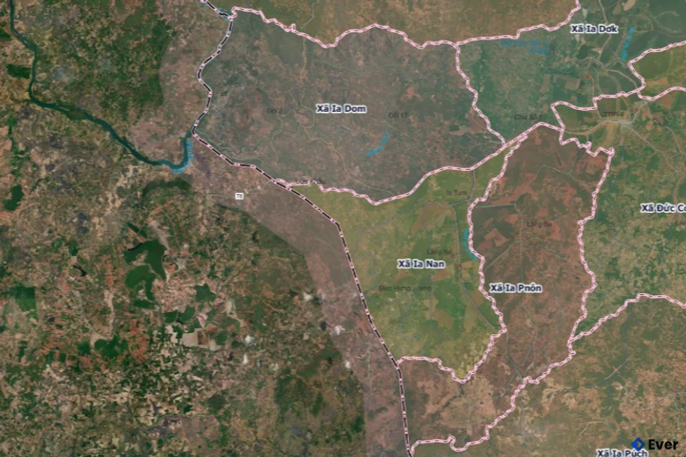 Bản đồ xã Ia Nan, Gia Lai sau sáp nhập