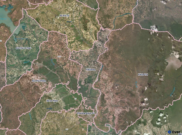 Bản đồ xã Ia Pa, Gia Lai sau sáp nhập