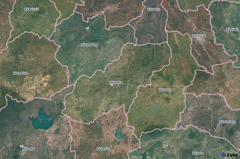 Bản đồ xã Ia Pia, Gia Lai sau sáp nhập