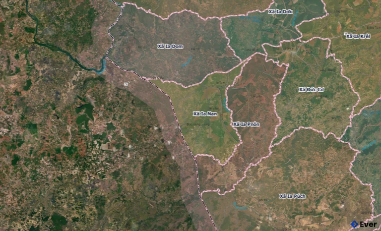 Bản đồ xã Ia Pnôn, Gia Lai sau sáp nhập