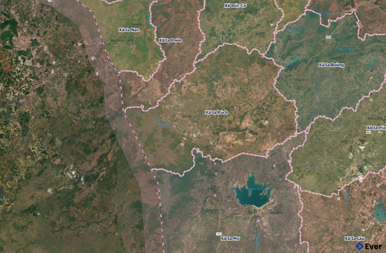 Bản đồ xã Ia Púch, Gia Lai sau sáp nhập