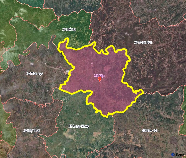 Bản đồ xã Kép, Bắc Ninh sau sáp nhập