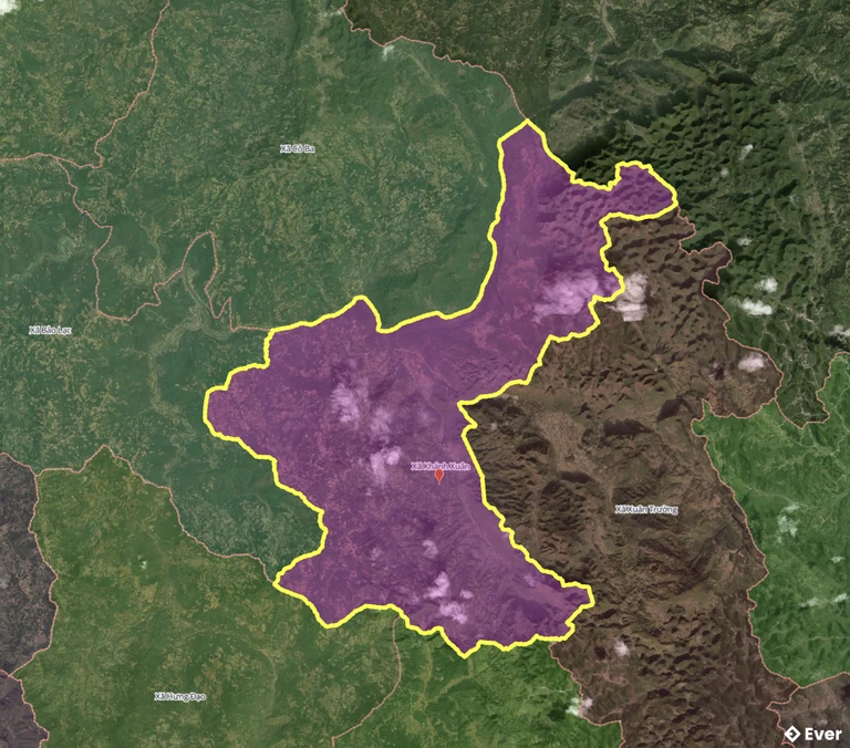 Bản đồ xã Khánh Xuân, Cao Bằng sau sáp nhập