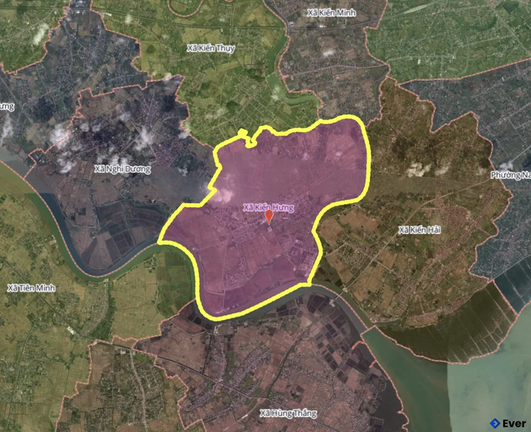 Bản đồ xã Kiến Hưng, Hải Phòng sau sáp nhập