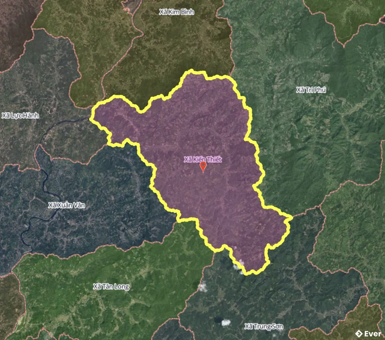 Bản đồ xã Kiến Thiết, Tuyên Quang sau sáp nhập