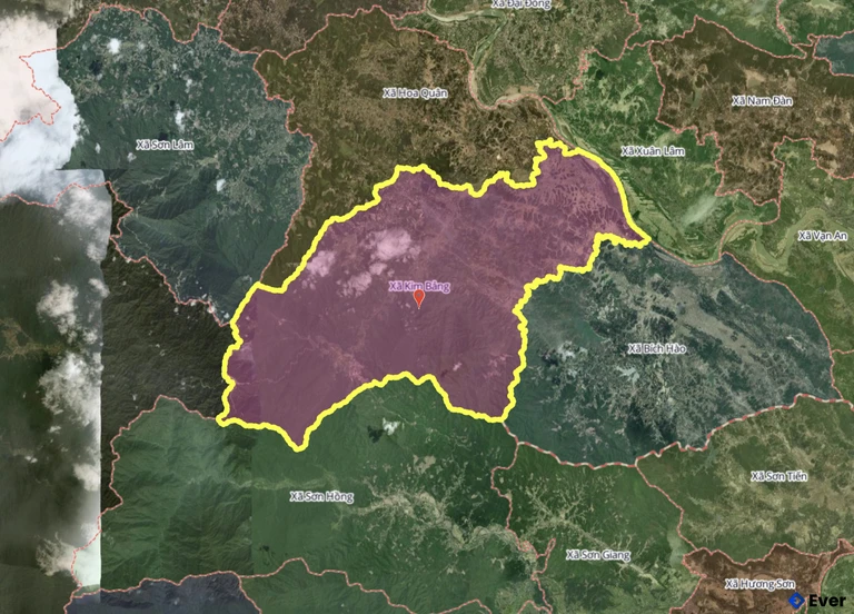 Bản đồ xã Kim Bảng, Nghệ An sau sáp nhập