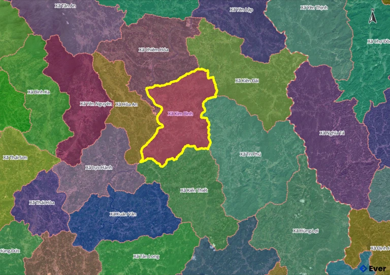 Bản đồ xã Kim Bình, Tuyên Quang sau sáp nhập