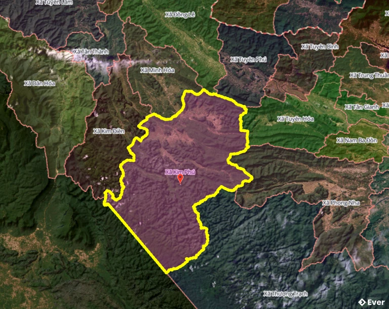 Bản đồ xã Kim Phú, Quảng Trị sau sáp nhập