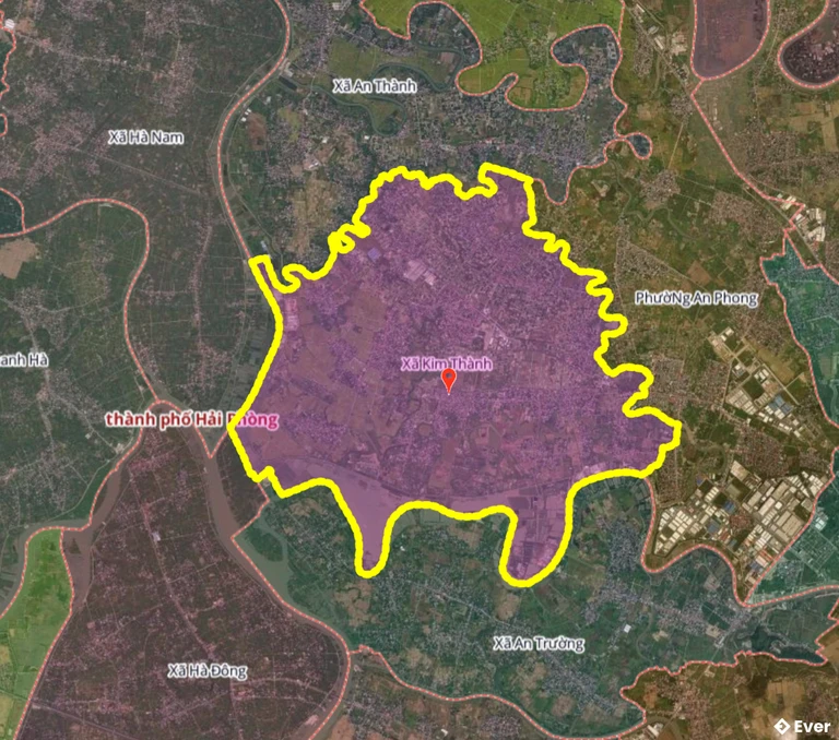 Bản đồ xã Kim Thành, Hải Phòng sau sáp nhập