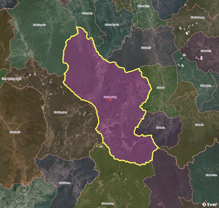 Bản đồ xã Kon Plông, Quảng Ngãi sau sáp nhập