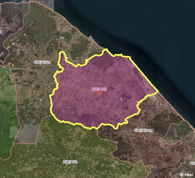 Bản đồ xã Kỳ Anh, Hà Tĩnh sau sáp nhập