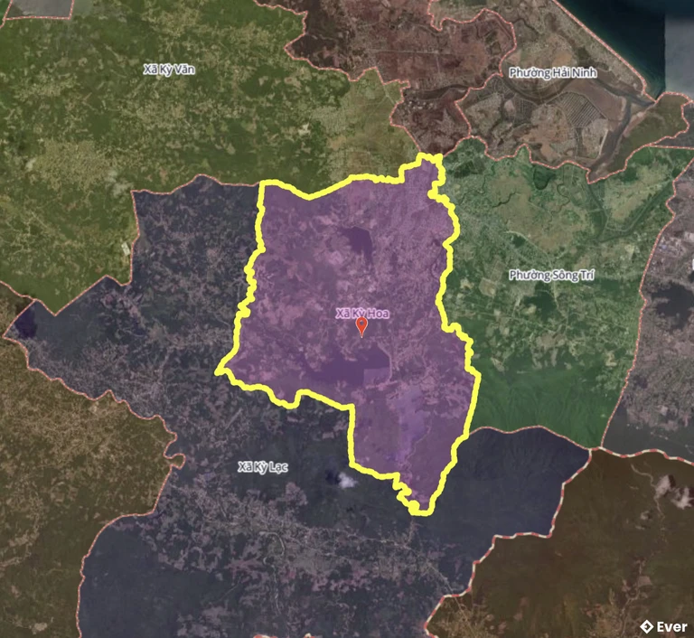 Bản đồ xã Kỳ Hoa, Hà Tĩnh sau sáp nhập