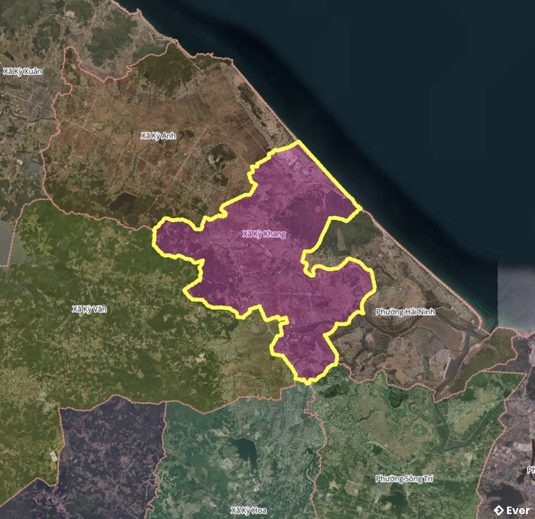 Bản đồ xã Kỳ Khang, Hà Tĩnh sau sáp nhập