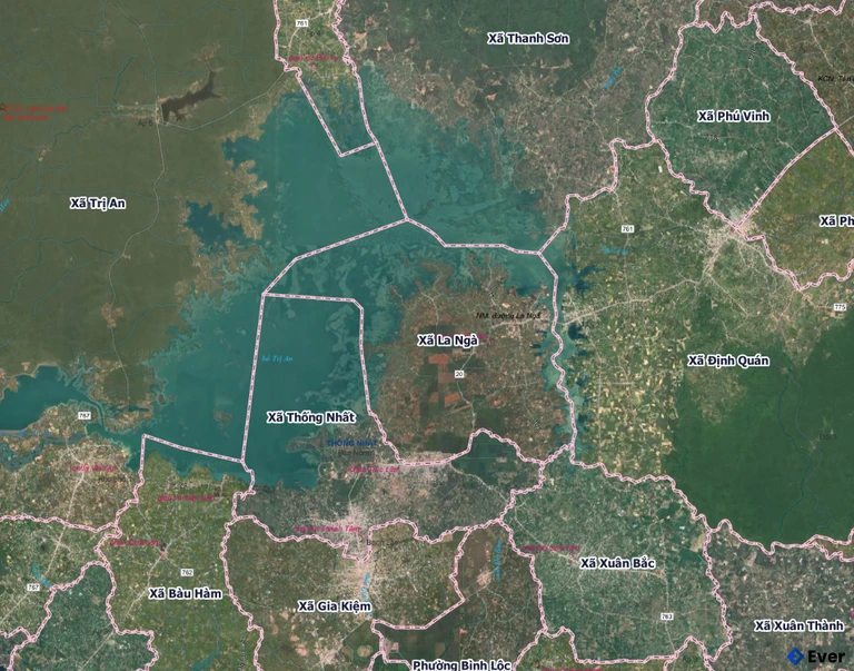 Bản đồ xã La Ngà, Đồng Nai sau sáp nhập