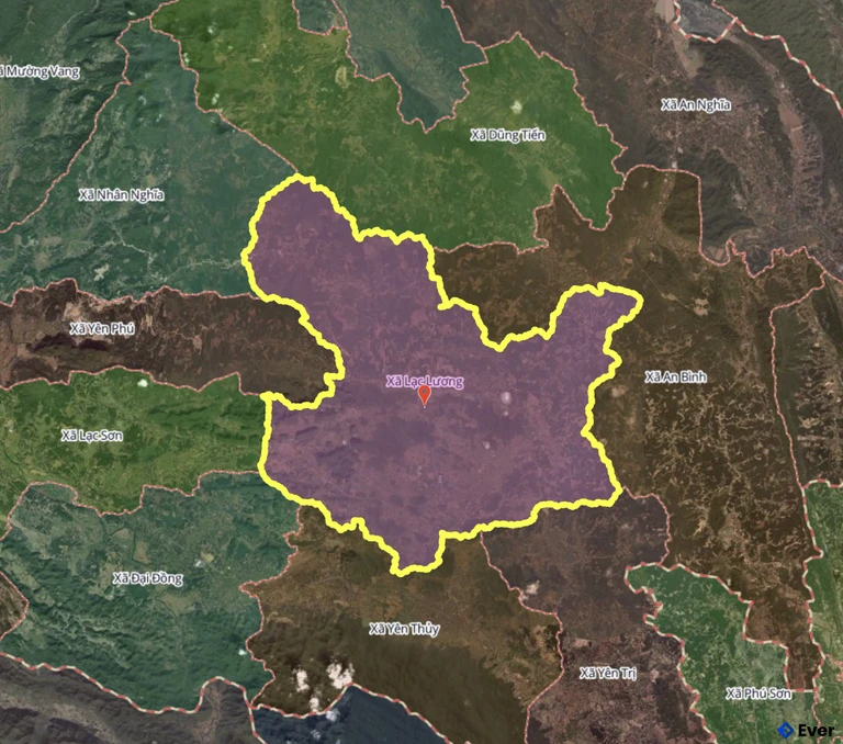 Bản đồ xã Lạc Lương, Phú Thọ sau sáp nhập