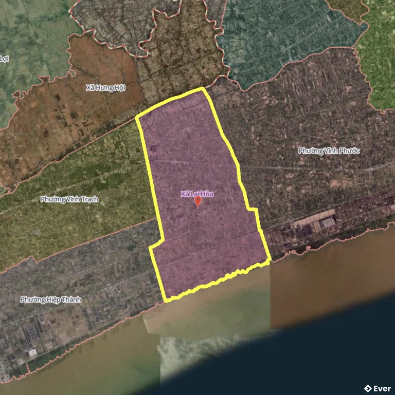 Bản đồ xã Lai Hòa, Cà Mau sau sáp nhập