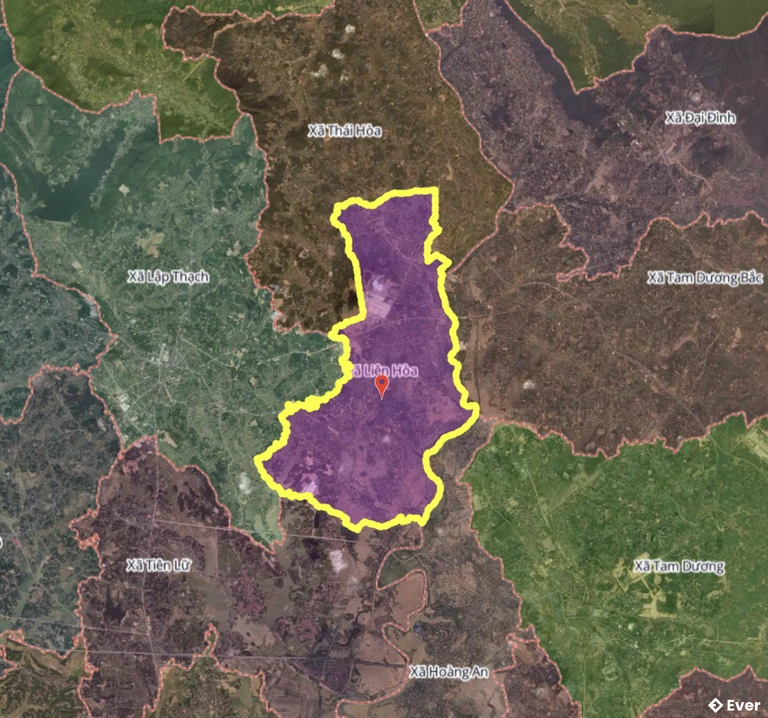 Bản đồ xã Liên Hòa, Phú Thọ sau sáp nhập