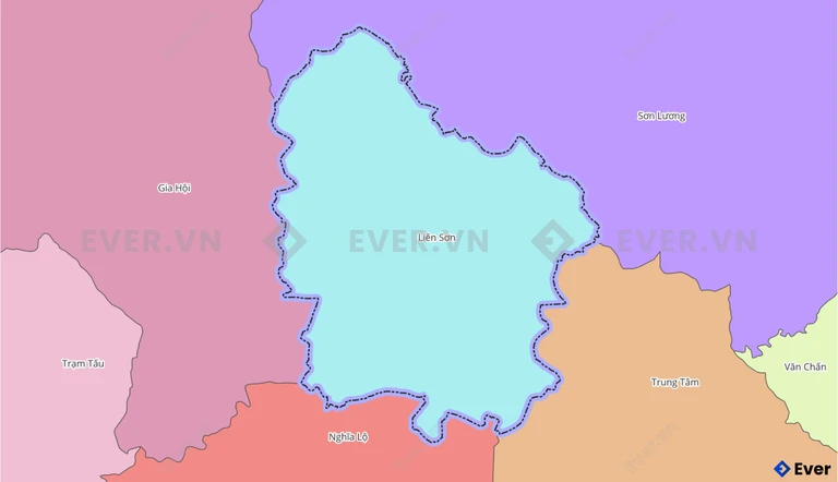 Bản đồ xã Liên Sơn sau sáp nhập