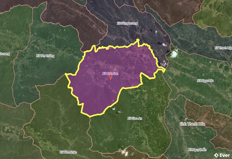 Bản đồ xã Linh Sơn, Thanh Hóa sau sáp nhập