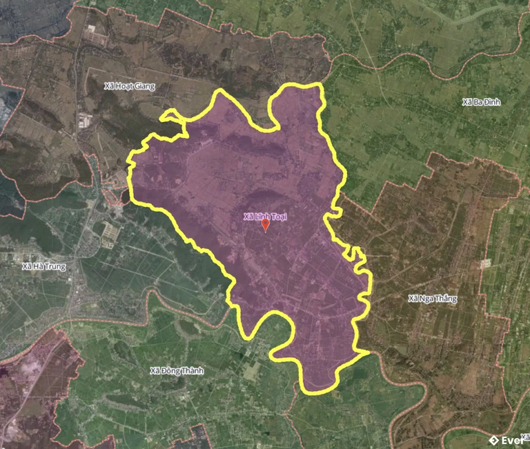 Bản đồ xã Lĩnh Toại, Thanh Hóa sau sáp nhập