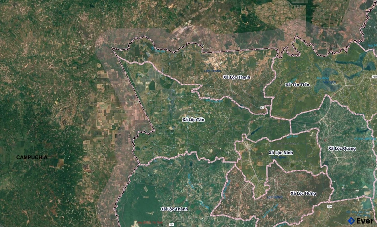 Bản đồ xã Lộc Tấn, Đồng Nai sau sáp nhập