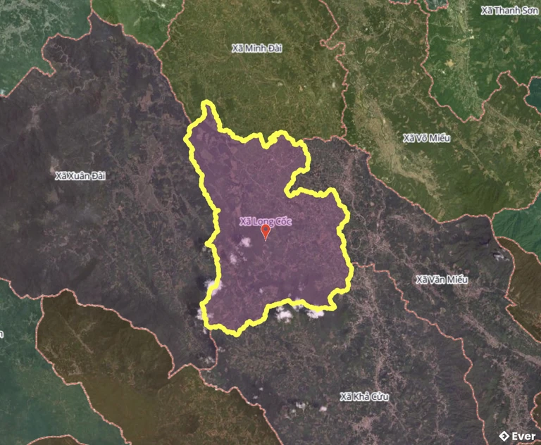 Bản đồ xã Long Cốc, Phú Thọ