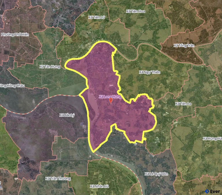 Bản đồ xã Long Hưng, Hưng Yên sau sáp nhập