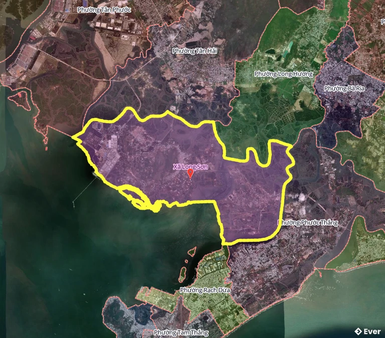 Bản đồ xã Long Sơn, thành phố Hồ Chí Minh sau sáp nhập