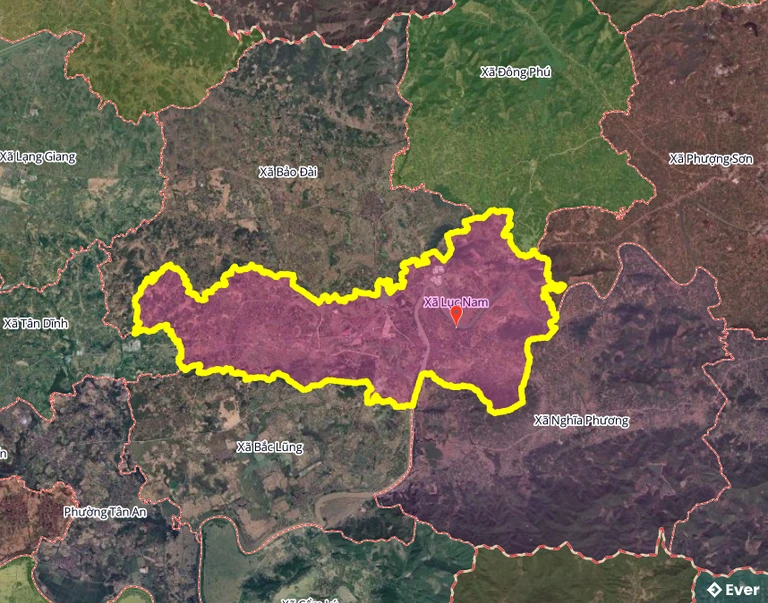 Bản đồ xã Lục Nam, Bắc Ninh sau sáp nhập