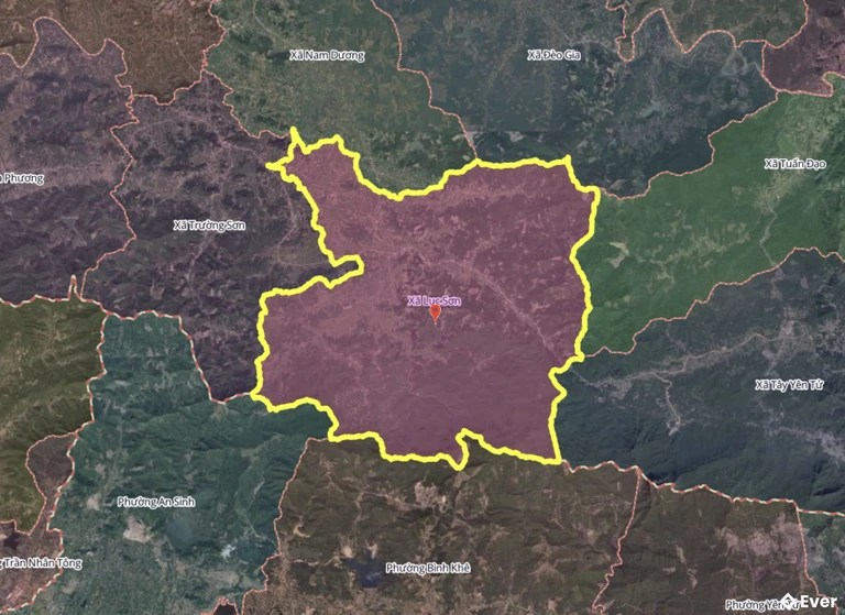 Bản đồ xã Lục Sơn, Bắc Ninh sau sáp nhập