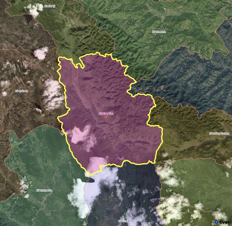 Bản đồ xã Lùng Tám, Tuyên Quang sau sáp nhập