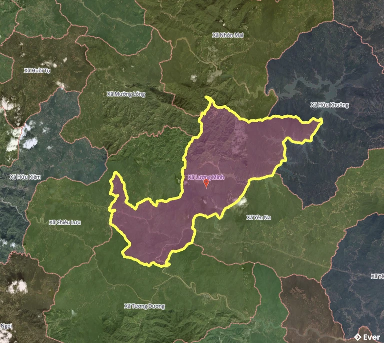 Bản đồ xã Lượng Minh, Nghệ An sau sáp nhập