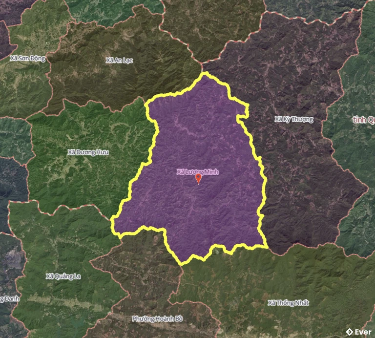 Bản đồ xã Lương Minh, Quảng Ninh sau sáp nhập