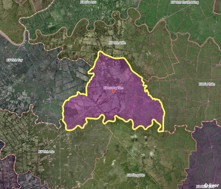 Bản đồ xã Lương Tâm, Cà Mau sau sáp nhập