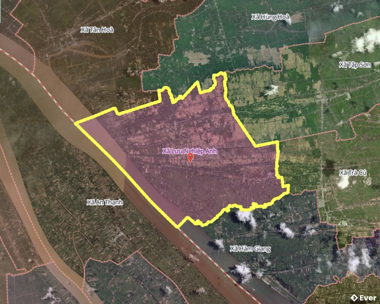 Bản đồ xã Lưu Nghiệp Anh, Vĩnh Long sau sáp nhập