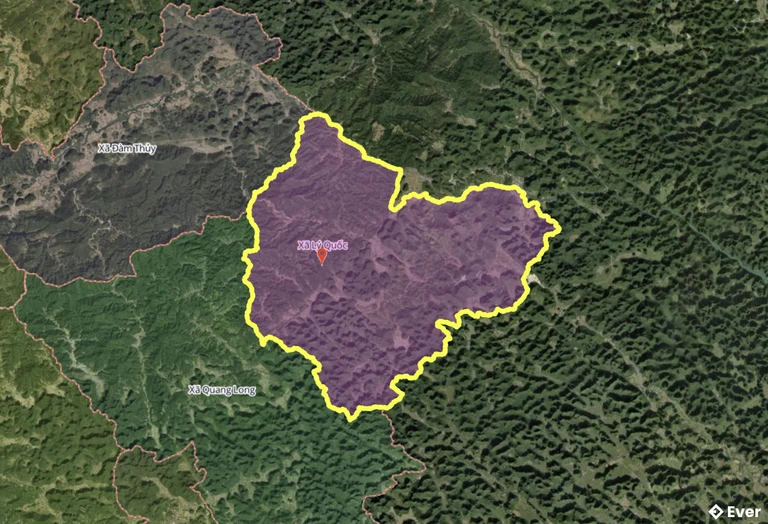 Bản đồ xã Lý Quốc, Cao Bằng sau sáp nhập