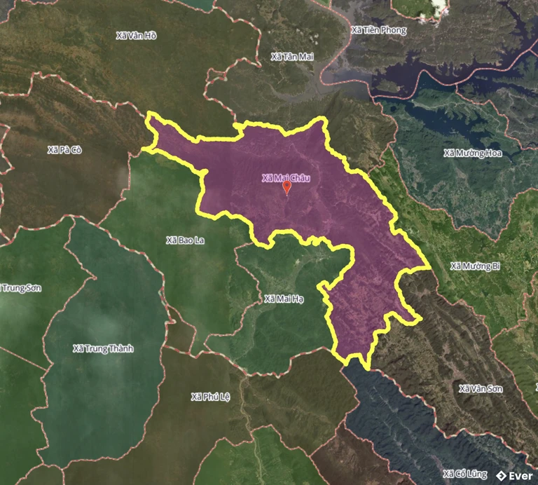 Bản đồ xã Mai Châu, Phú Thọ sau sáp nhập