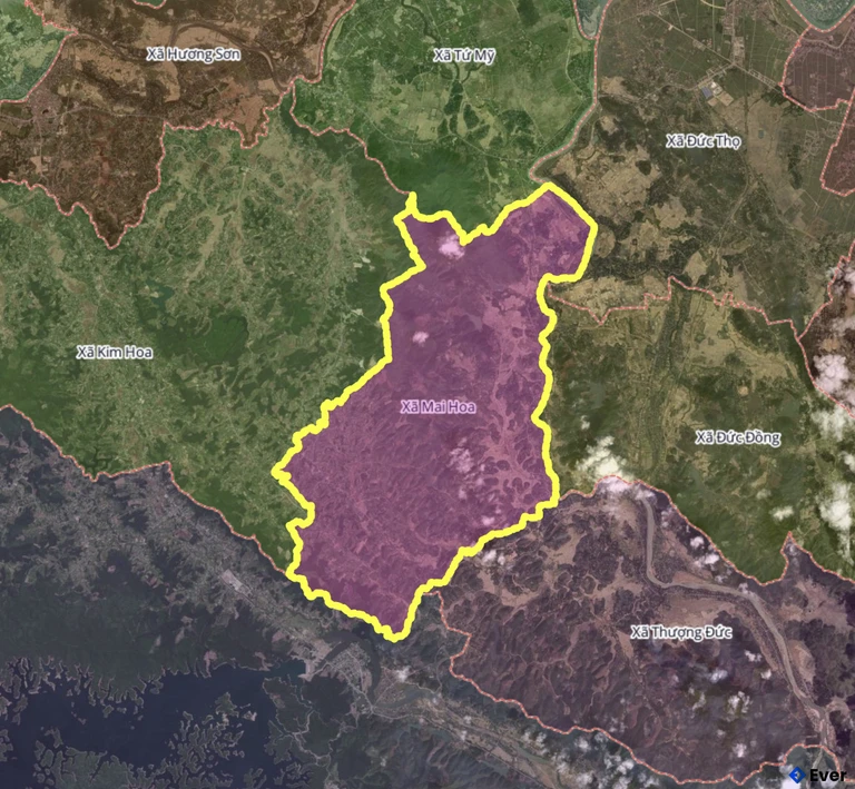 Bản đồ xã Mai Hoa, Hà Tĩnh sau sáp nhập