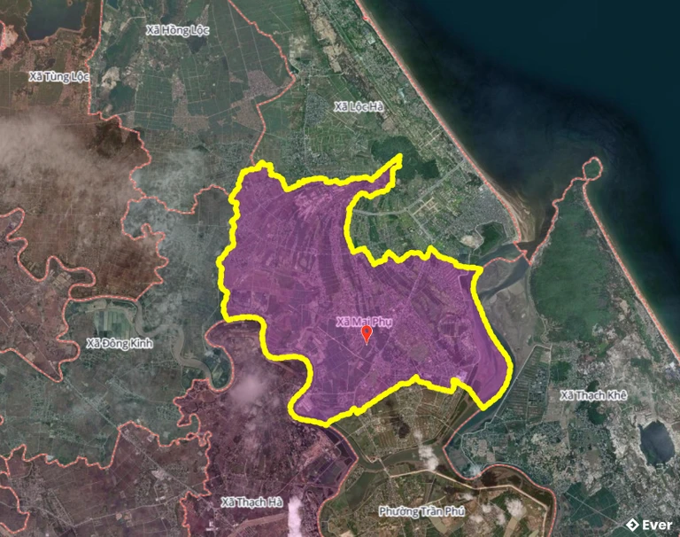 Bản đồ xã Mai Phụ, Hà Tĩnh sau sáp nhập