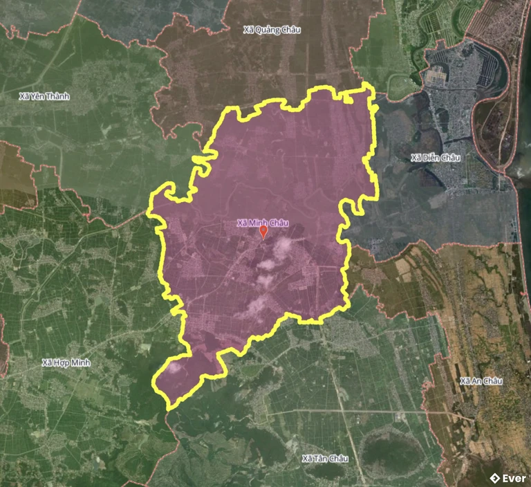 Bản đồ xã Minh Châu, Nghệ An sau sáp nhập