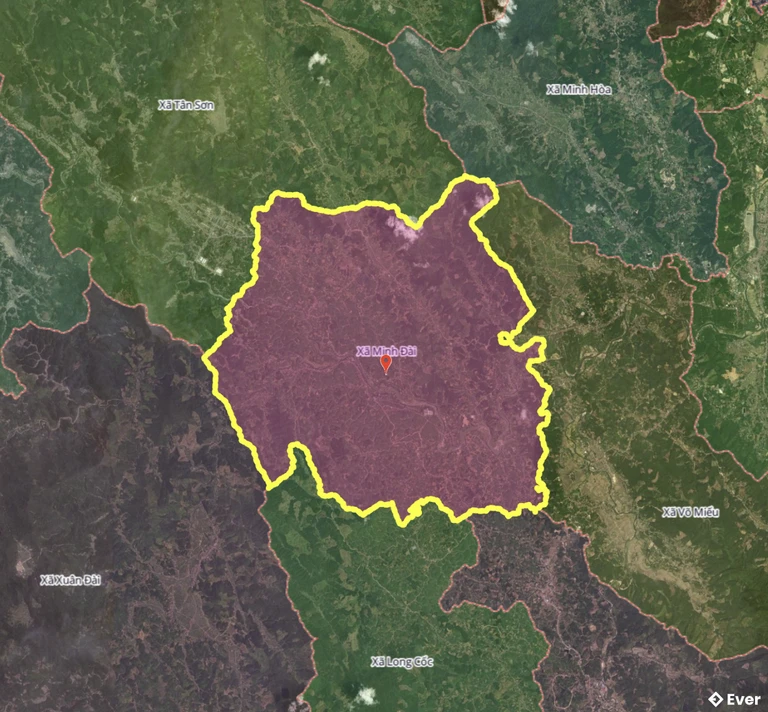 Bản đồ xã Minh Đài, Phú Thọ