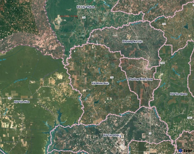 Bản đồ xã Minh Đức, Đồng Nai sau sáp nhập