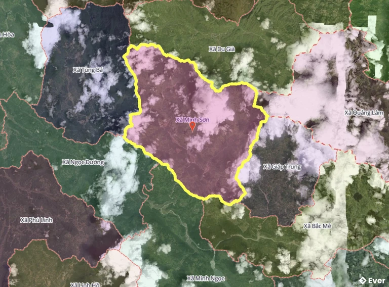 Bản đồ xã Minh Sơn, Tuyên Quang sau sáp nhập