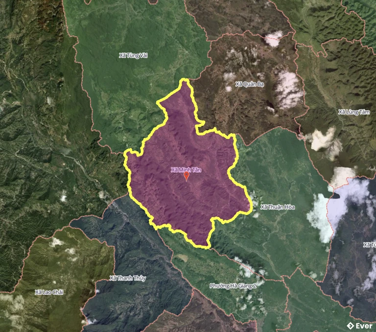 Bản đồ xã Minh Tân, Tuyên Quang sau sáp nhập