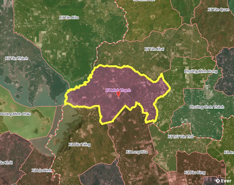Bản đồ xã Minh Thạnh, thành phố Hồ Chí Minh sau sáp nhập