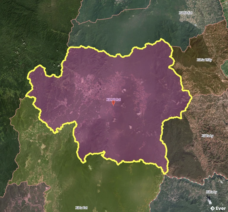 Bản đồ xã Mô Rai, Quảng Ngãi sau sáp nhập