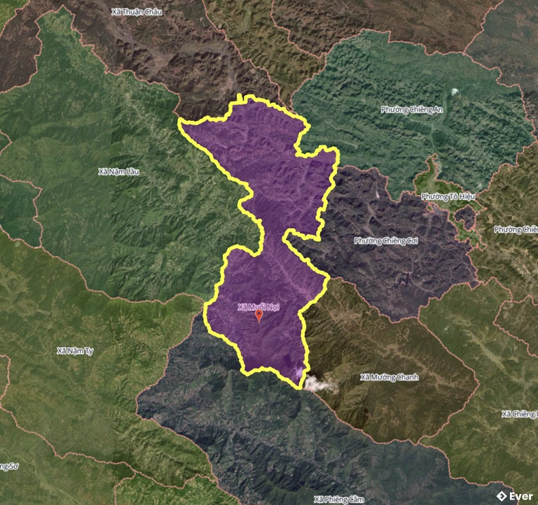 Bản đồ xã Muổi Nọi, Sơn La sau sáp nhập